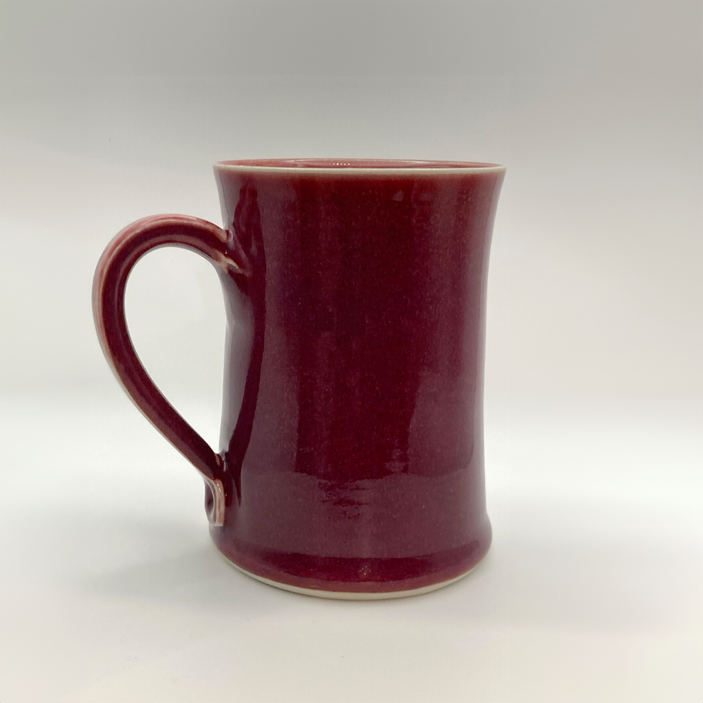 Handmade Copper Red Porcelain Mug | Wheel-Thrown Studio Pottery ...